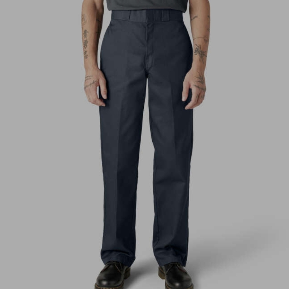 Dickies Men's Navy Straight Fit Chinos